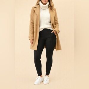 Theory Women's Quinna Rave Black Normcore Capsule Basic Leggings Size Large